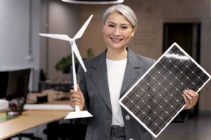 Business Person Planning Alternative Energies